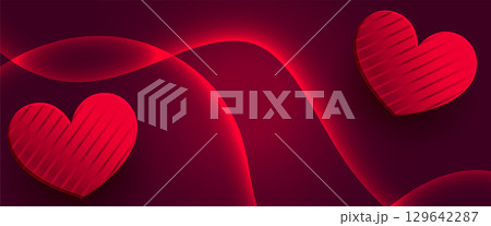 love heart and affection themed banner for valentines day love heart and affection themed banner for valentines day 129642287