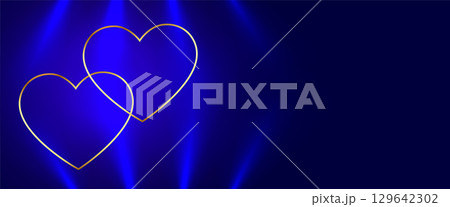 lovely couple hearts with spot light for valentines day event 129642302