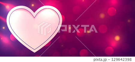 beautiful valentines day shiny bokeh banner with text space beautiful valentines day shiny bokeh banner with text space 129642398