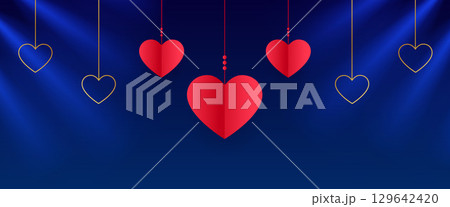 add some magic to your valentines day posts with hanging hearts 129642420