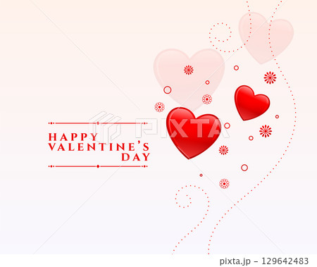 valentine's day romantic background with love hearts valentine's day romantic background with love hearts 129642483