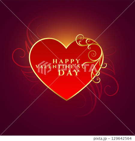 elegant valentines day lovely heart background design elegant valentines day lovely heart background design 129642564