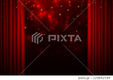 decorative red curtain shiny banner for your event show decorative red curtain shiny banner for your event show 129642594