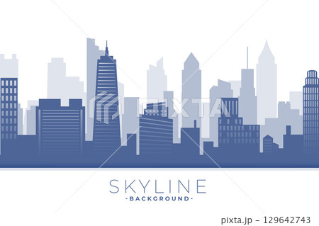 modern skyline buildings background with impressive architecture modern skyline buildings background with impressive architecture 129642743