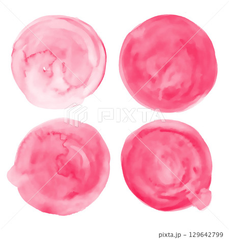 hand drawn pink circular texture set of four 129642799