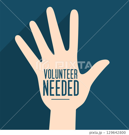 volunteer needed assistance background for social campaign 129642800