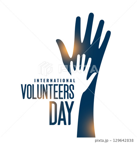 creative international volunteers day background light effect 129642838
