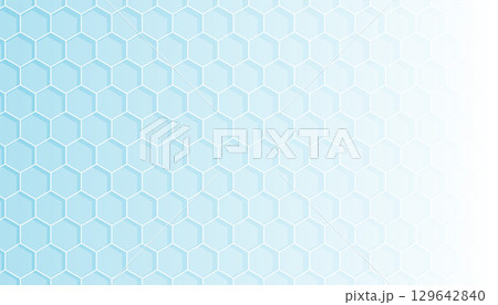hexagonal shape pattern in light blue color background 129642840