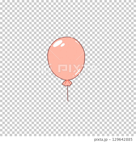 ピンクの風船、イラスト、素材、装飾、背景なし 129642885