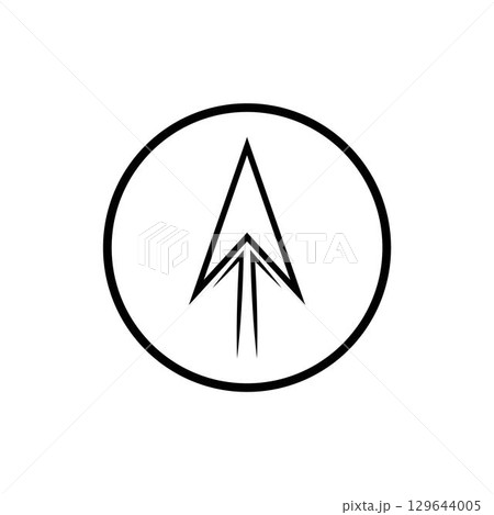 Spear logo vector design template 129644005