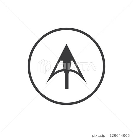 Spear logo vector design template Spear logo vector design template 129644006