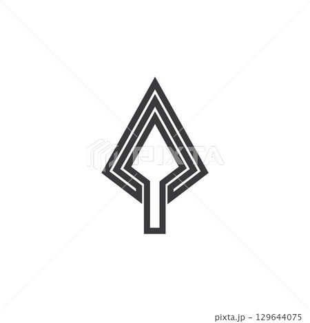 Spear logo vector design template Spear logo vector design template 129644075
