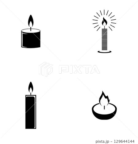 Candle Vectors Illustrations icon background Candle Vectors Illustrations icon background 129644144