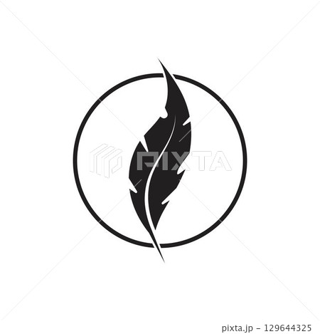 Feather logo vector template 129644325