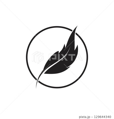 Feather logo vector template Feather logo vector template 129644340