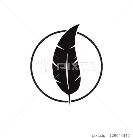 Feather logo vector template 129644343