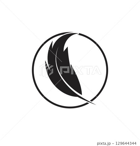 Feather logo vector template Feather logo vector template 129644344