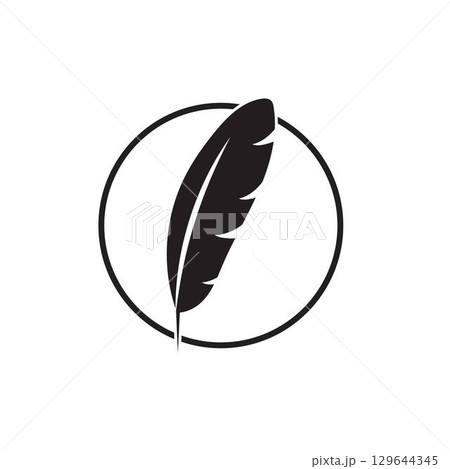 Feather logo vector template 129644345