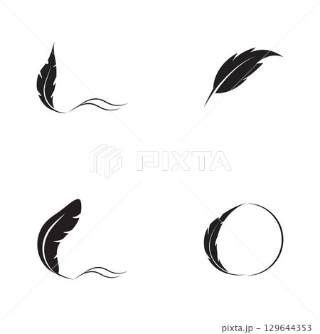 Feather logo vector template Feather logo vector template 129644353