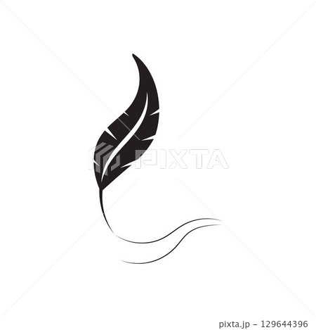 Feather logo vector template Feather logo vector template 129644396