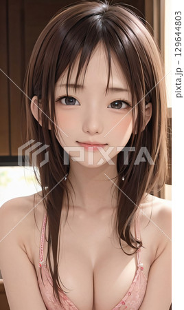 下着姿のセクシーで可愛い若い女性 129644803