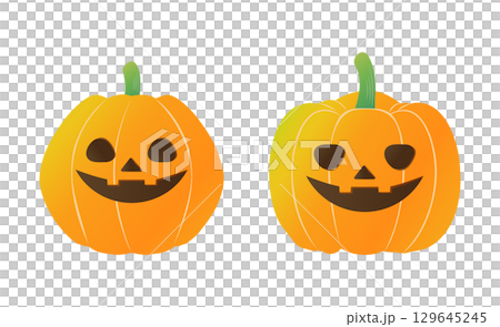 Halloween pumpkin vector illustration Cute autumn illustration material 129645245