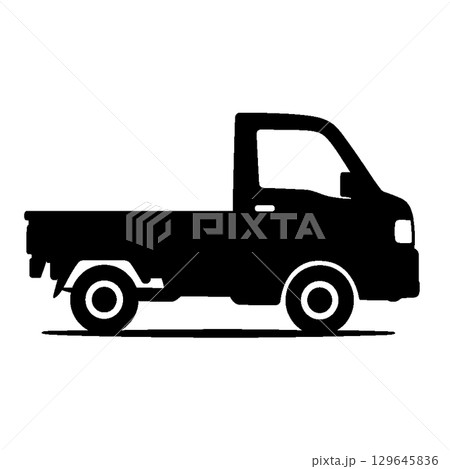 トラックのシルエット 129645836