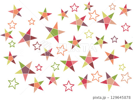 綺麗な水彩の星の背景 129645878