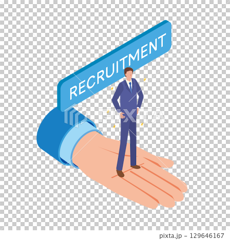 Image illustration of recruiting talented people 129646167