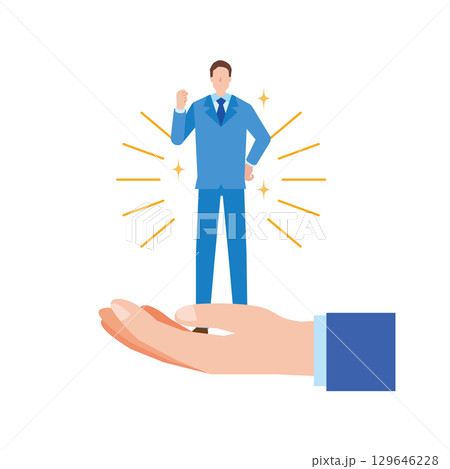 優秀な人材を採用するイメージイラスト 優秀な人材を採用するイメージイラスト 129646228