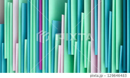 Colorful abstract geometric background with vertical 3D gradient stripes Colorful abstract geometric background with vertical 3D gradient stripes 129646483