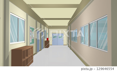 学校の廊下や階段を背景にするアニメーションに最適なイラスト(動画もあります) 学校の廊下や階段を背景にするアニメーションに最適なイラスト(動画もあります) 129646554