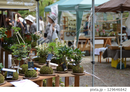 The flea market in spring / 春のフリーマーケット会場の光景 The flea market in spring / 春のフリーマーケット会場の光景 129646842
