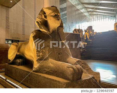 ギザ・大エジプト博物館　大階段のスフィンクス 129648597