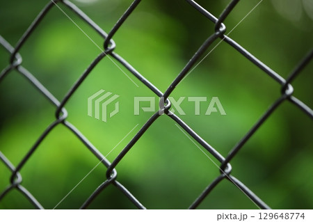 Abstract Metal Fence at Jail wall 129648774