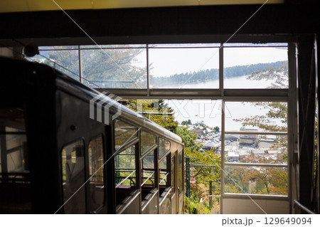 京都　天橋立　傘松公園　ケーブルカー傘松駅 129649094