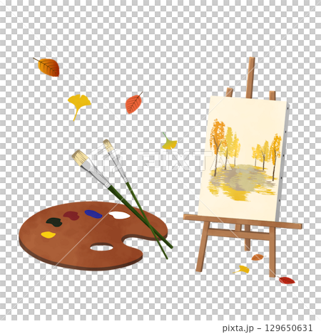 芸術の秋（水彩風） 129650631