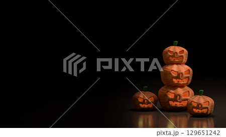 The Pumpkin Jack for Halloween orHoliday concept 3d Rendering. The Pumpkin Jack for Halloween orHoliday concept 3d Rendering. 129651242