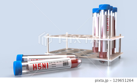 The Blood Tube for avian influenza or bird flu concept 3d Rendering. The Blood Tube for avian influenza or bird flu concept 3d Rendering. 129651264