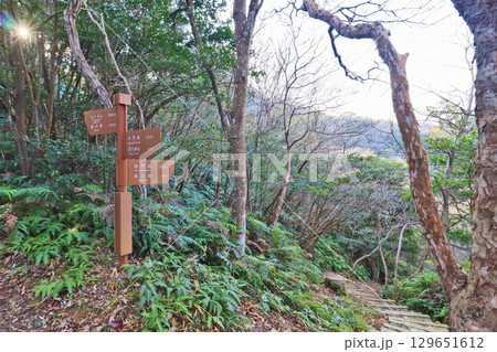 行橋市の国指定史跡古代山城跡御所ヶ谷神籠石遊歩道 129651612