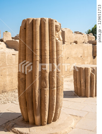 Ancient ruins of Karnak Temple in Luxor, Egypt 129651713