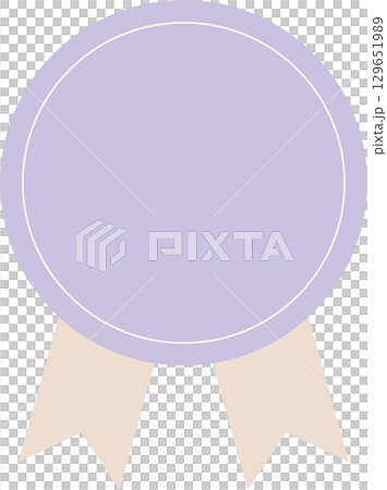 Simple and cute pastel purple medal ribbon material Simple and cute pastel purple medal ribbon material 129651989