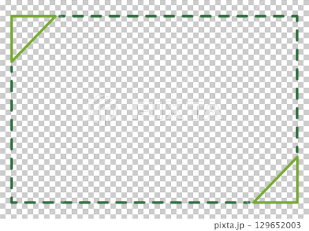 A simple green square frame with triangle corners A simple green square frame with triangle corners 129652003