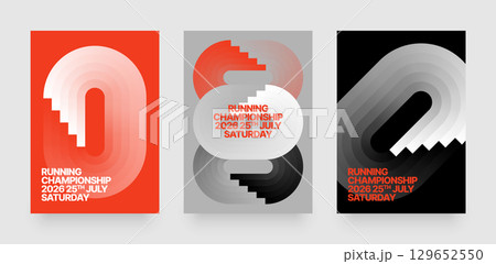 Layout template for sports event or competition.のイラスト素材 [129652550] - PIXTA