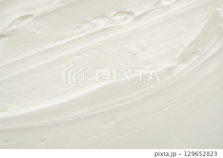 White lotion beauty skincare cream texture cosmetic product background 129652823