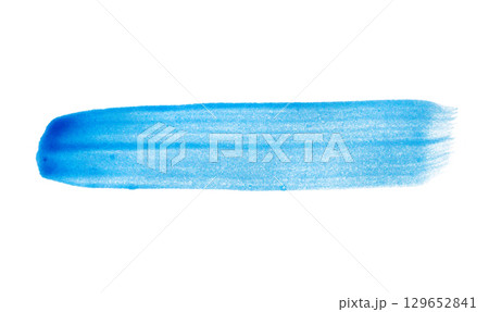 blue brush stroke isolated on white background 129652841
