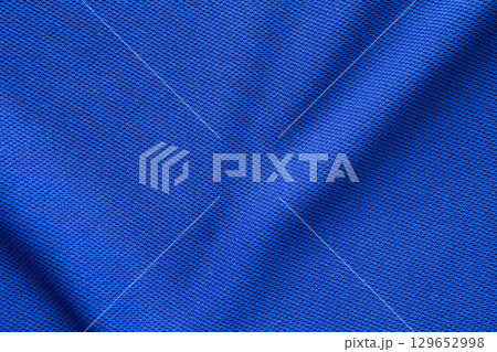 Blue sports clothing fabric football shirt jersey texture 129652998
