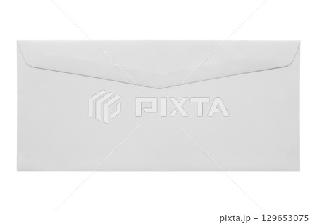 White paper envelope isolated on white background 129653075