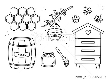 A cute beekeeping set 129653103