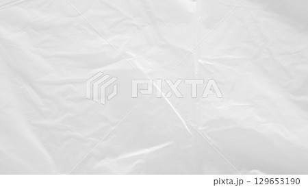 White transparent plastic bag texture background 129653190